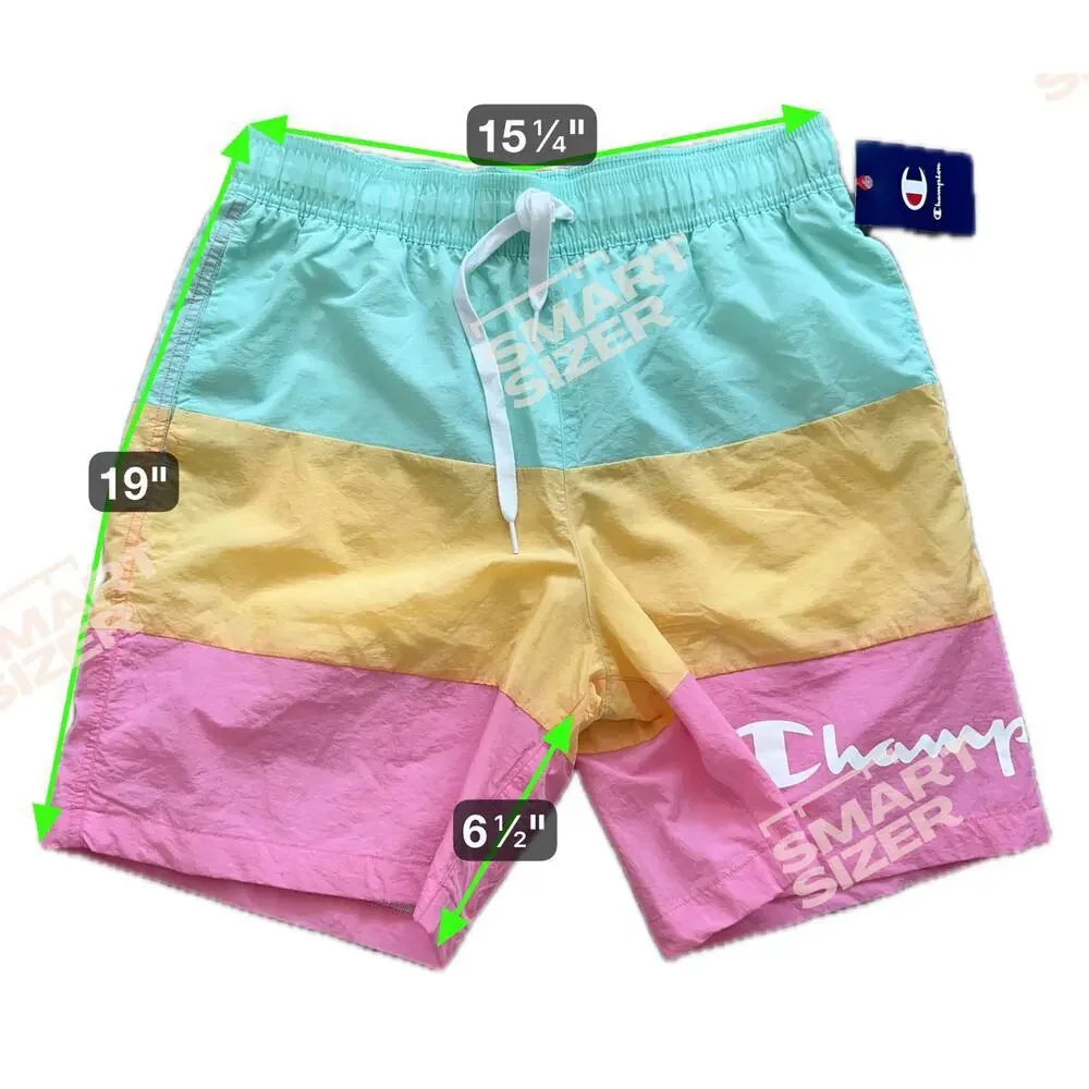NWT Champion Colorblock Mint Men's Swim Shorts Trunks Board Beach Large 8